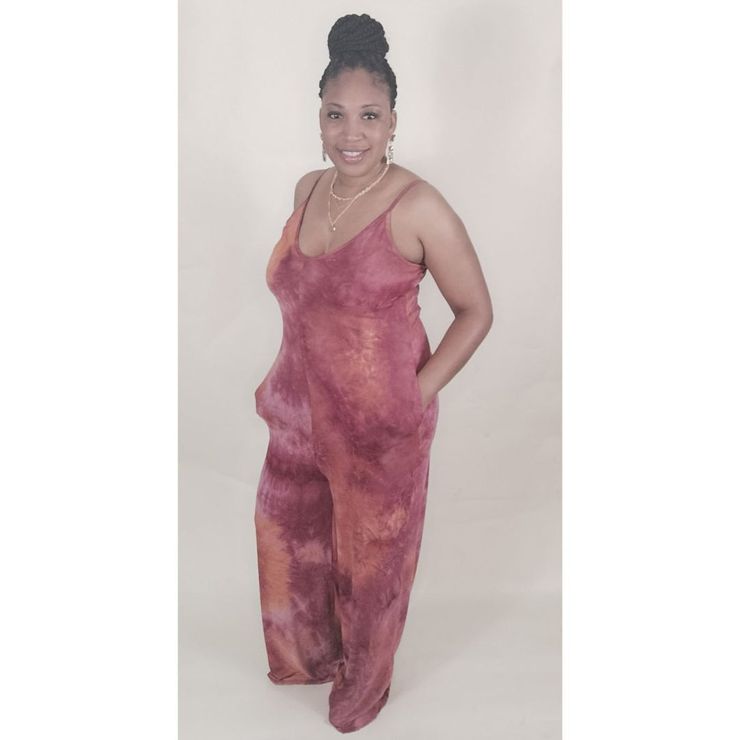 Tye Jumpsuit-Red