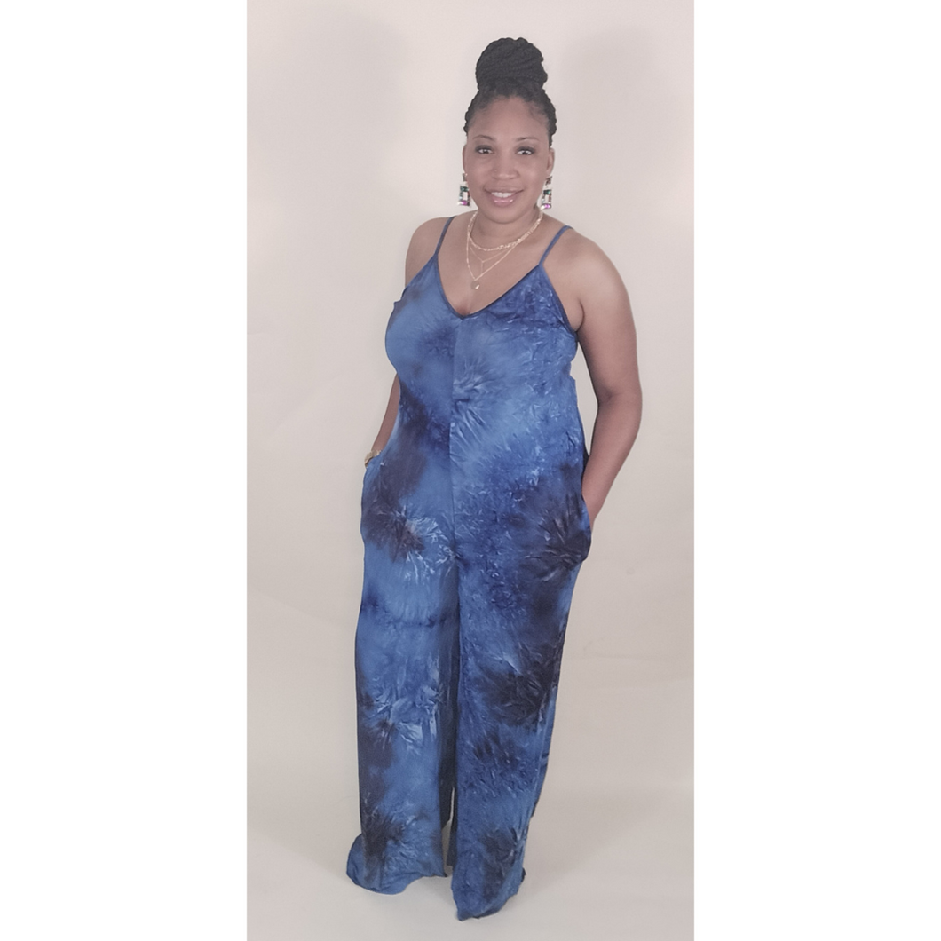 Tye Jumpsuit-Navy